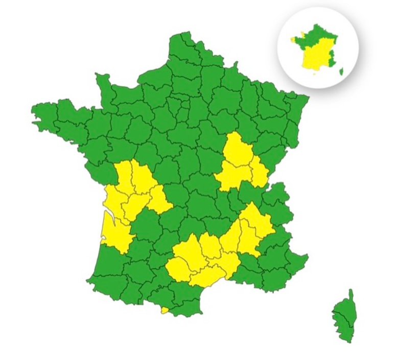 Pluie et inondations : 17 départements placés en vigilance jaune ce dimanche 31 août 2025