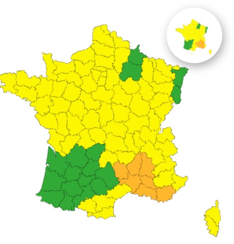 Orages : 70 départements placés en vigilance jaune ce lundi 1er septembre 2025