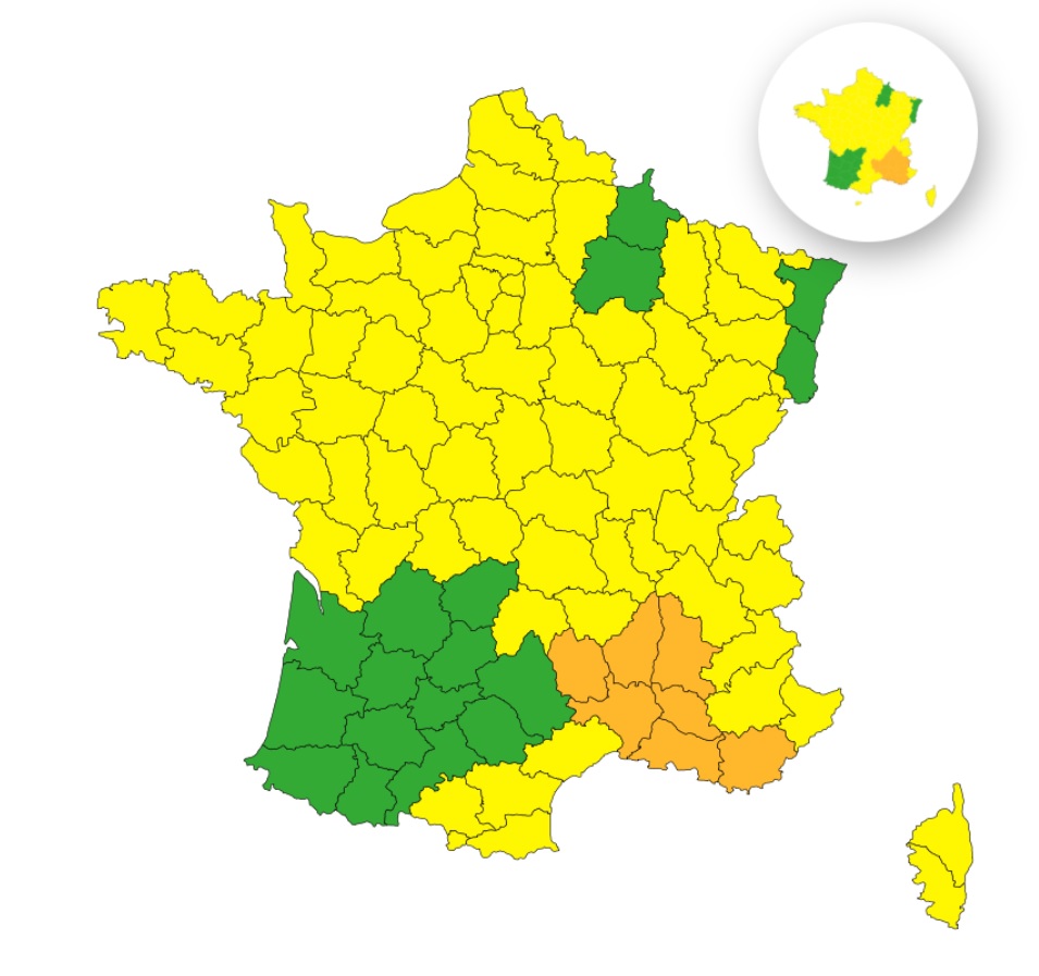 Orages : 7 départements placés en vigilance orange ce lundi 1er septembre 2025