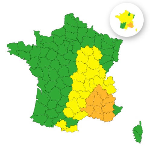 Pluie et inondations : 22 départements en vigilance jaune ce lundi 1er septembre 2025