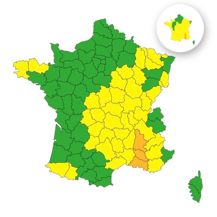 Pluie-inondation : voici les 3 départements placés en vigilance orange ce dimanche