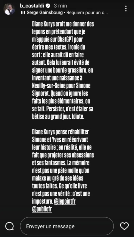 Idiote : Benjamin Castaldi attaque la réalisatrice du film sur ses grands-parents et dénonce une imposture