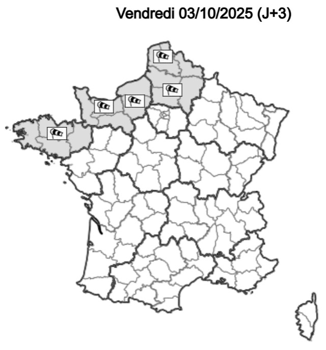Vents violents : voici les 14 départements sous surveillance ce vendredi 3 octobre 2025