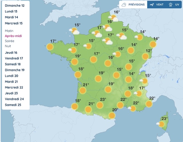 Météo, entre soleil et pluie : voici le temps qu'il fera cette semaine