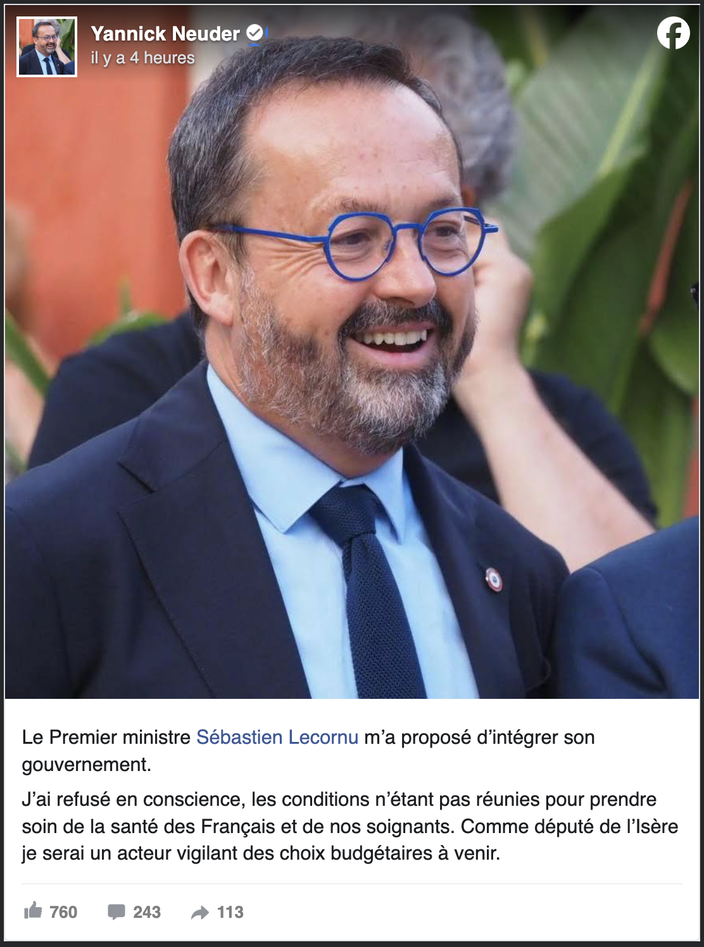 Tensions à droite : pourquoi cet ex ministre de la santé a refusé d’entrer au gouvernement Lecornu