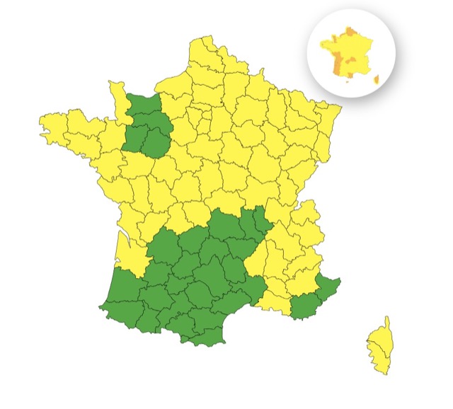 Orages : voici les 67 départements placés en vigilance jaune ce jeudi 23 octobre 2025