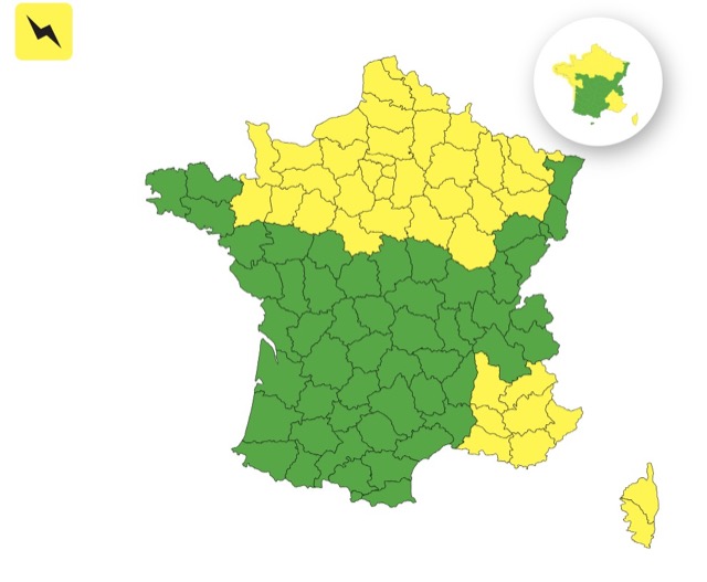 Orages : voici les 42 départements placés en vigilance jaune ce lundi 20 octobre 2025