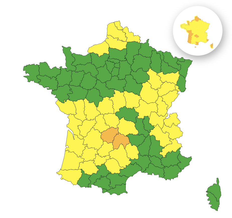 Pluie-inondation : voici les 2 départements placés en vigilance orange ce jeudi 23 octobre 2025