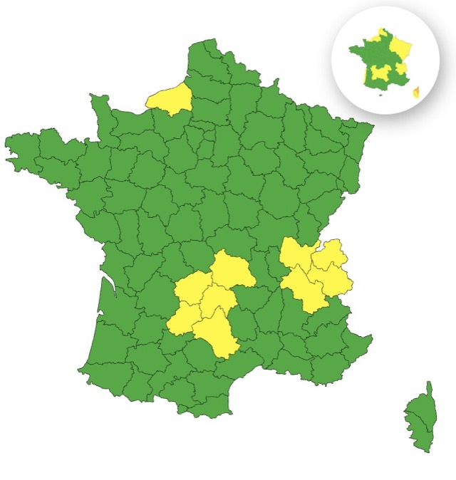 Pluie-inondation : voici les 10 départements placés en vigilance jaune ce vendredi 24 octobre 2025