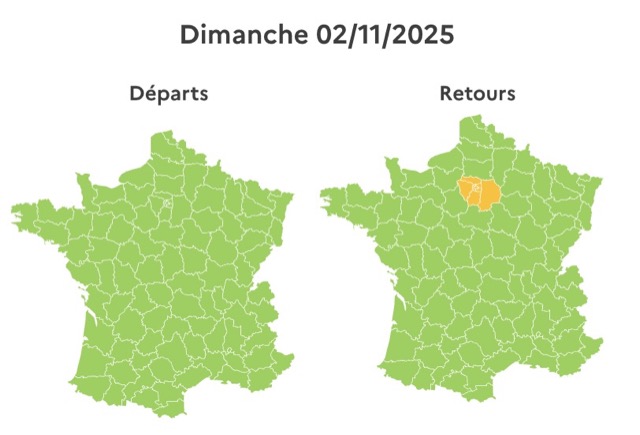 Trafic et bouchons : les prévisions de Bison Futé pour le dernier week-end de la Toussaint