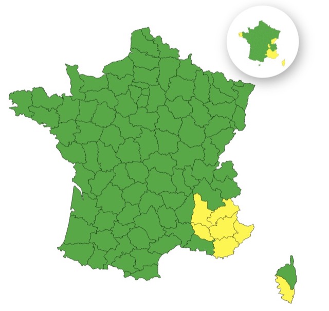 Pluie-inondation : voici les 7 départements placés en vigilance jaune ce jeudi 30 octobre