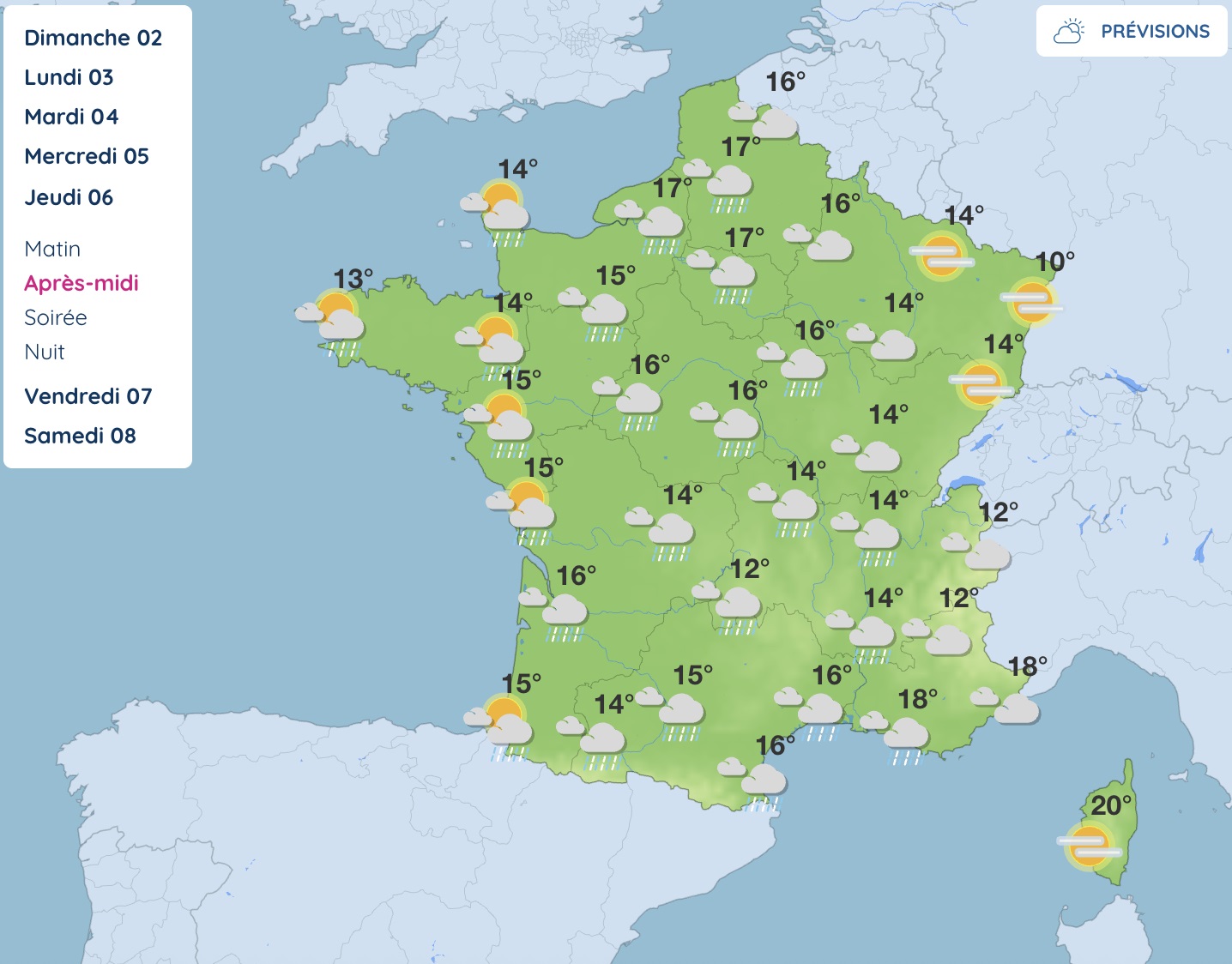 Retour du soleil avant un temps plus instable : voici la météo qu'il fera cette semaine