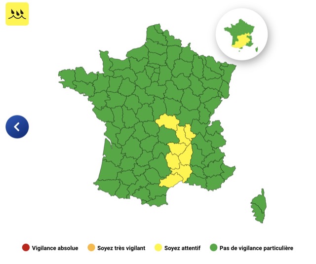 Pluie-inondation : voici les 8 départements placés en vigilance jaune ce vendredi 14 novembre 2025