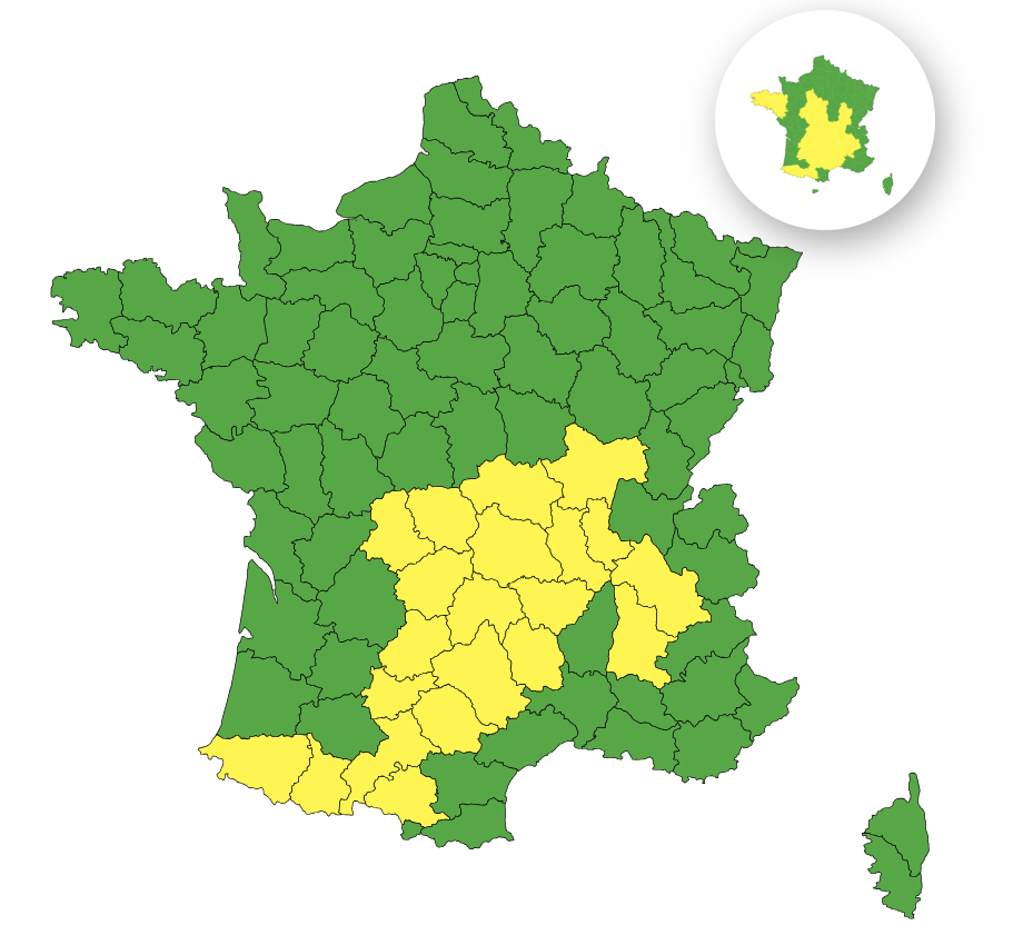 Vents violents : 21 départements placés en vigilance jaune ce vendredi 14 novembre