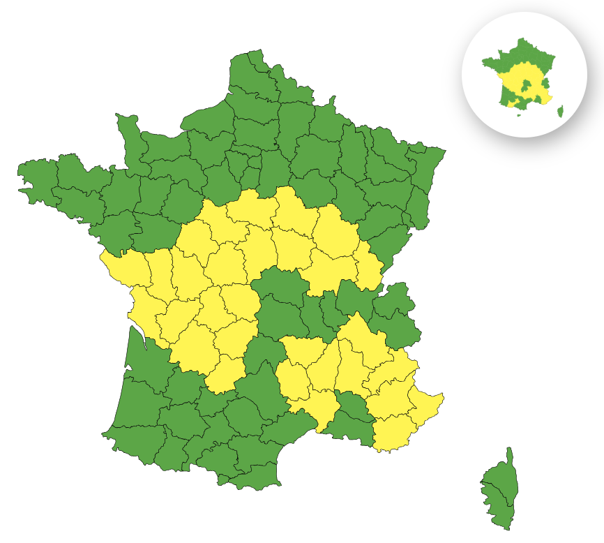 Orages : voici les 30 départements placés en vigilance jaune ce samedi 15 novembre 2025