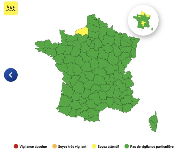 Pluie-inondation : voici le seul département placé en vigilance jaune ce mercredi 19 novembre 2025