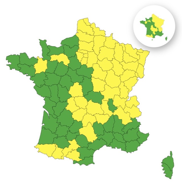 Neige-verglas : voici les 50 départements placés en vigilance jaune ce jeudi 20 novembre