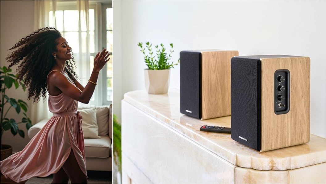 Thomson WS902DUO : les enceintes puissantes au design chaleureux qui feront sensation sous le sapin