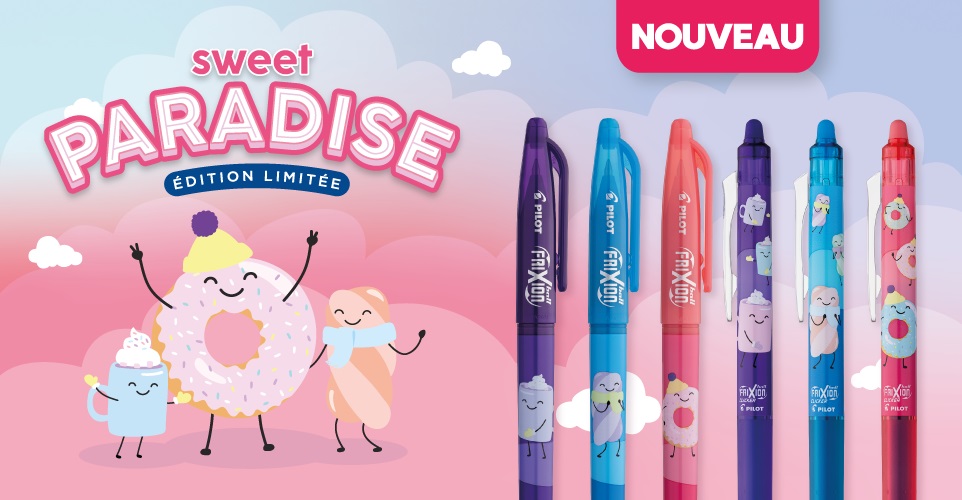FriXion Sweet Paradise : la nouvelle édition limitée de stylos effaçables qui va enchanter votre trousse cet hiver