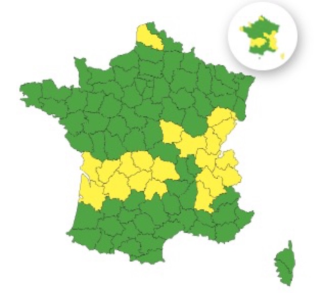 Pluie-inondation : voici les 21 départements placés en vigilance jaune ce lundi 24 novembre