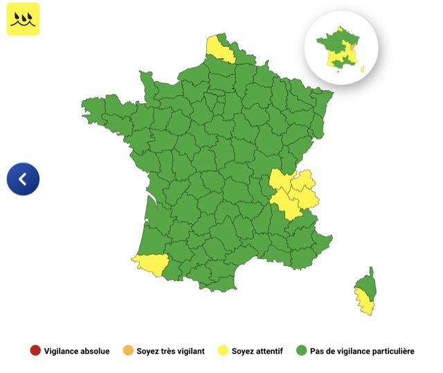 Pluie-inondation : voici les 7 départements en vigilance jaune ce mardi 25 novembre 2025