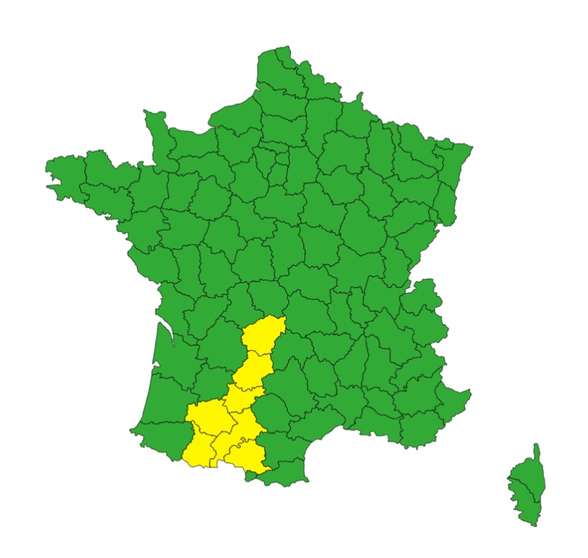 Orages et rafales de vent : voici les 7 départements en vigilance jaune ce dimanche 7 septembre 2025