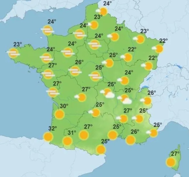 Grand soleil, chaleur puis violents orages : voici le temps qu'il fera ce week-end en France