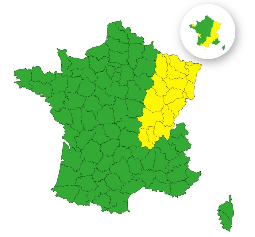 Pluie-inondation : 16 départements en vigilance jaune ce lundi 8 septembre 2025