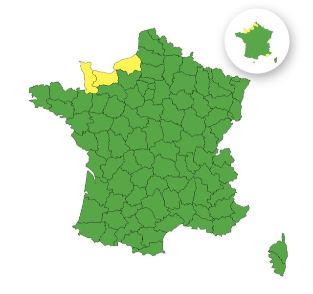Vents violents : 3 départements placés en vigilance jaune ce dimanche 14 septembre 2025