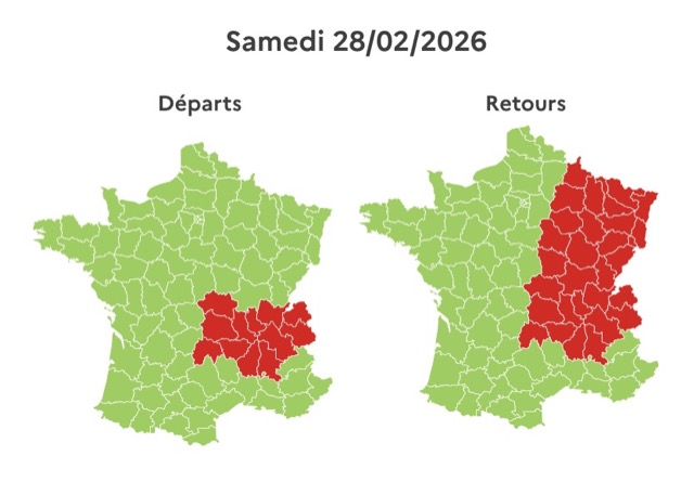 Bison fut&eacute; voit rouge&nbsp;: les routes &agrave; &eacute;viter absolument ce week-end de chass&eacute;-crois&eacute;