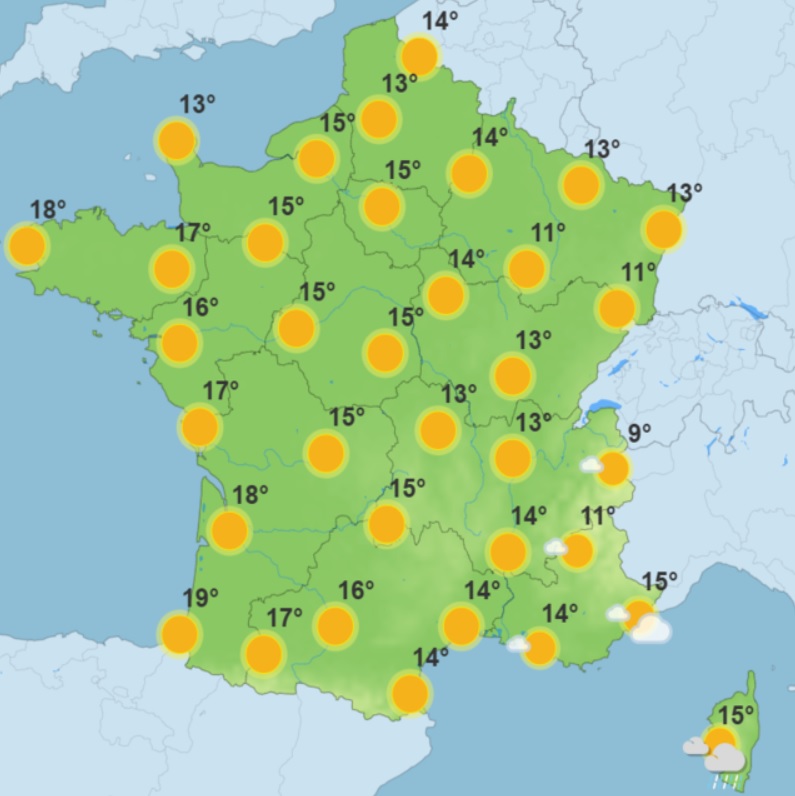 M&eacute;t&eacute;o semaine prochaine&nbsp;: soleil dominant, temp&eacute;ratures fra&icirc;ches&nbsp;: les pr&eacute;visions compl&egrave;tes jour par jour en France