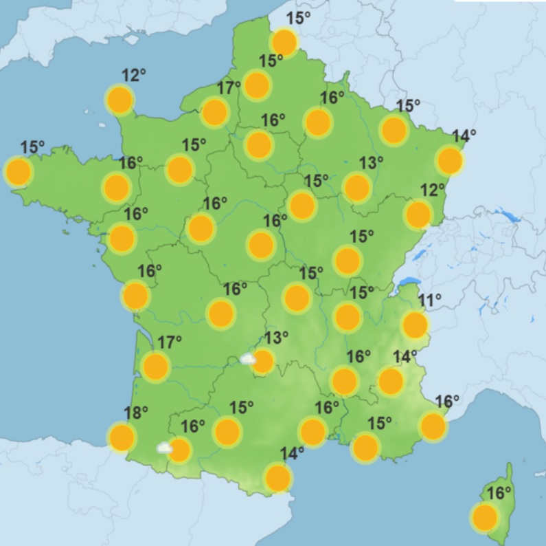 M&eacute;t&eacute;o semaine prochaine&nbsp;: soleil dominant, temp&eacute;ratures fra&icirc;ches&nbsp;: les pr&eacute;visions compl&egrave;tes jour par jour en France