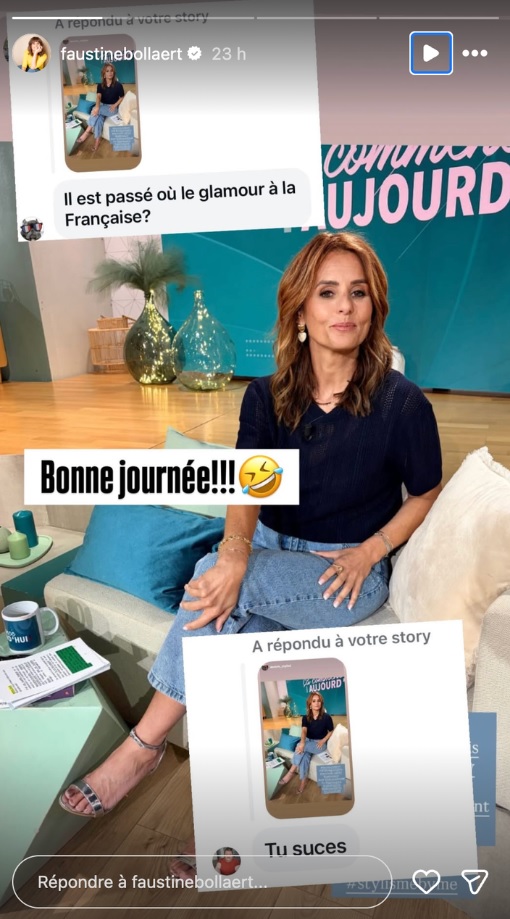 Il est pass&eacute; o&ugrave; le glamour&nbsp;?&nbsp;: Faustine Bollaert cibl&eacute;e par des messages odieux, sa r&eacute;ponse fait l&rsquo;unanimit&eacute;