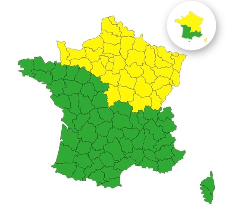 Orages et chute brutale des temp&eacute;ratures&nbsp;: 39 d&eacute;partements plac&eacute;s en vigilance jaune ce mercredi