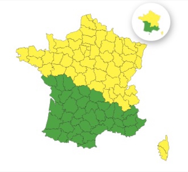 Vents violents&nbsp;: 59 d&eacute;partements en vigilance jaune ce mercredi, voici la liste compl&egrave;te et les zones les plus expos&eacute;es