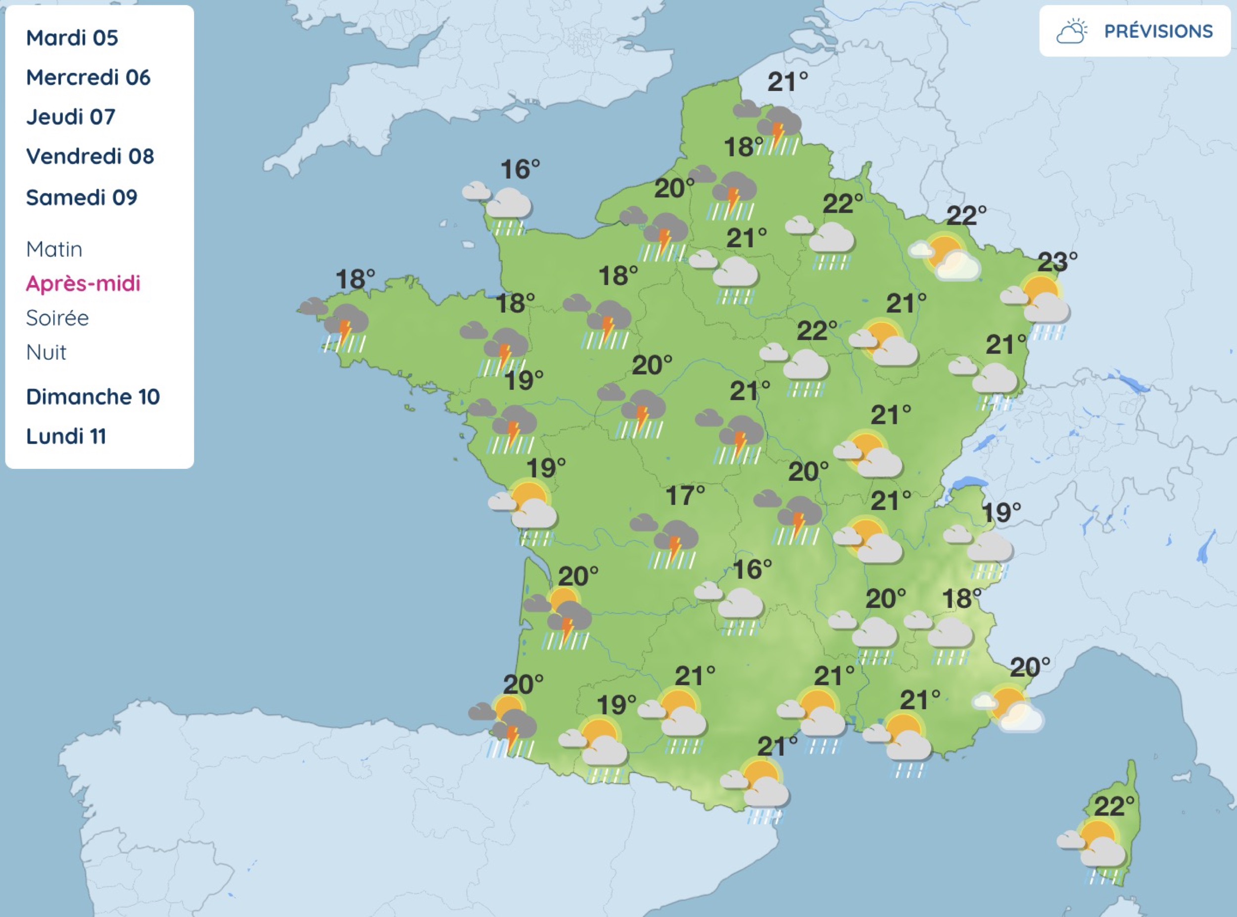 Pont du 8-Mai&nbsp;: ces r&eacute;gions o&ugrave; les orages pourraient g&acirc;cher votre week-end prolong&eacute;