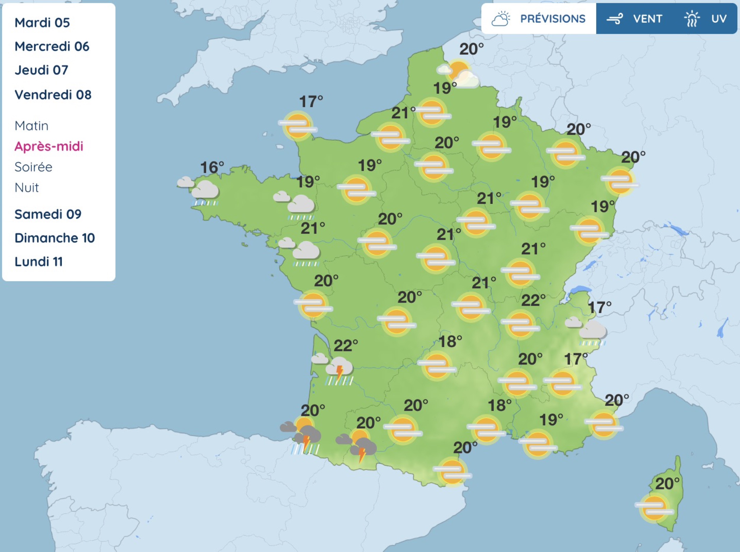 Pont du 8-Mai&nbsp;: ces r&eacute;gions o&ugrave; les orages pourraient g&acirc;cher votre week-end prolong&eacute;