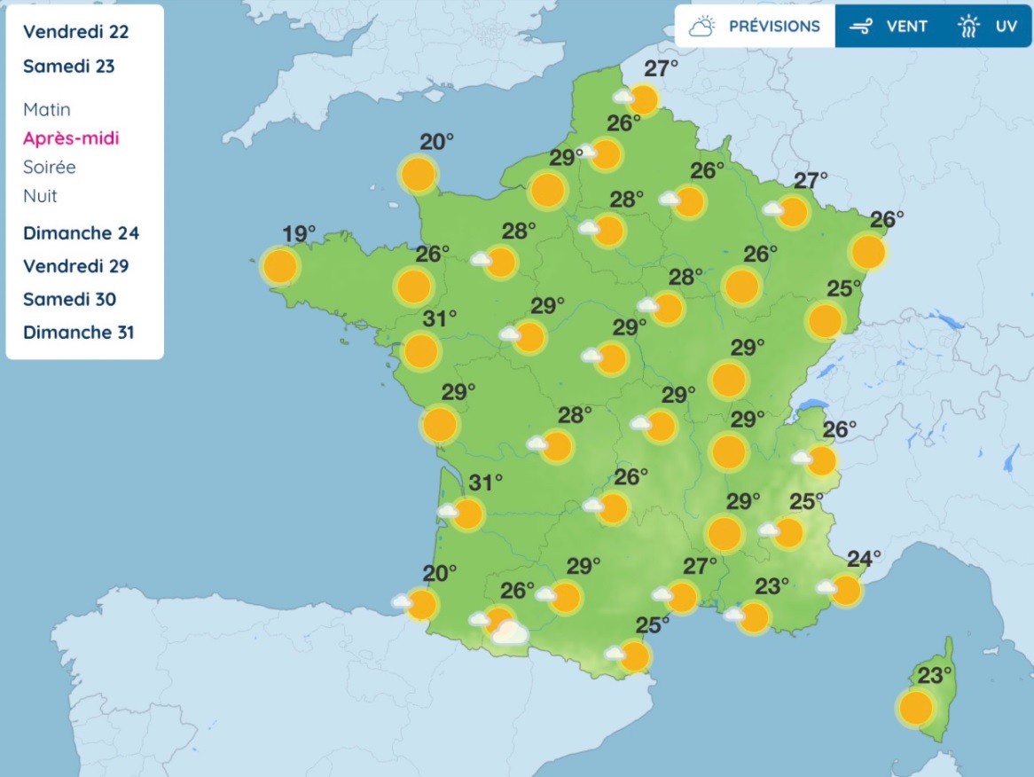 M&eacute;t&eacute;o du week-end de la Pentec&ocirc;te&nbsp;: soleil, chaleur et orages localis&eacute;s, voici ce qui vous attend samedi