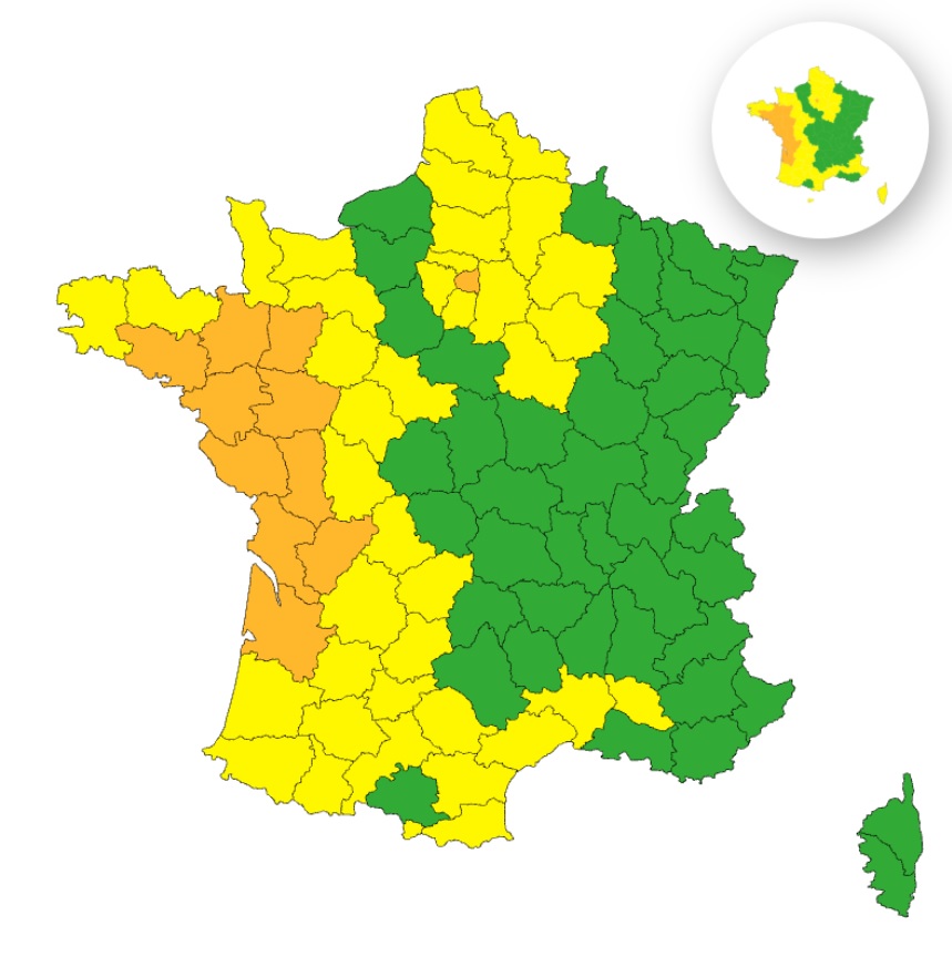 Canicule vendredi 29 mai : voici les 38 départements placés en vigilance jaune